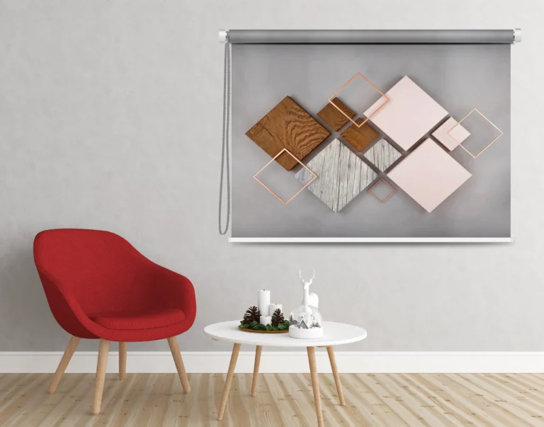 Geometric Abstract Roller Blind - Custom Fit Window Blind with UV Protection (From ₹159/sq.ft) | Parker Window Blinds