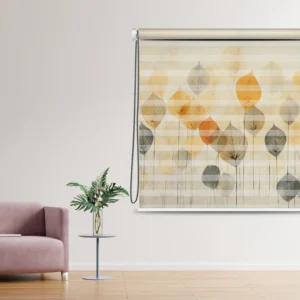 Premium Botanical Zebra Roller Blind – Nature-Inspired Elegance