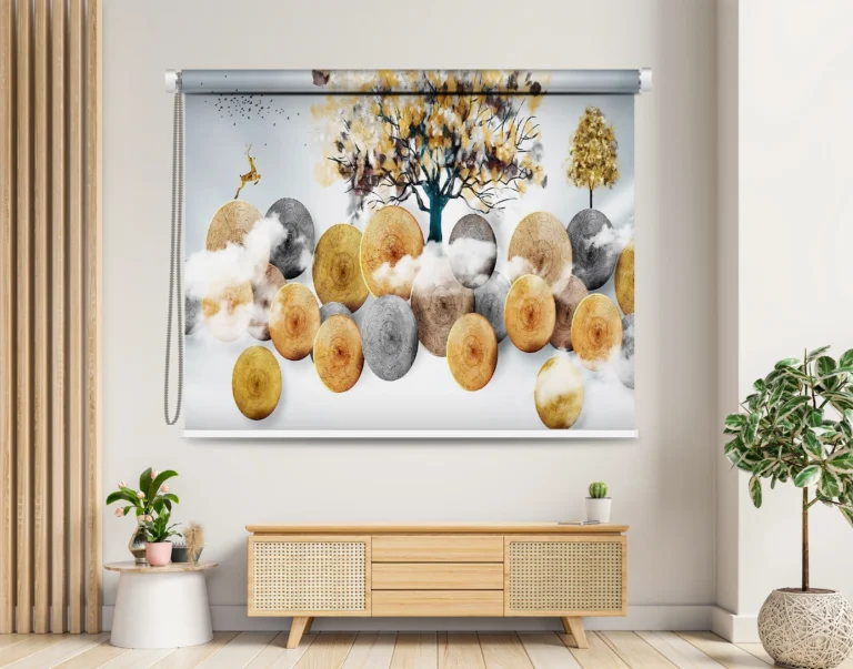Stunning Nature Landscape Window Roller Blind - Custom Fit Window Blind with UV Protection (From ₹159/sq.ft) | Parker Window Blinds