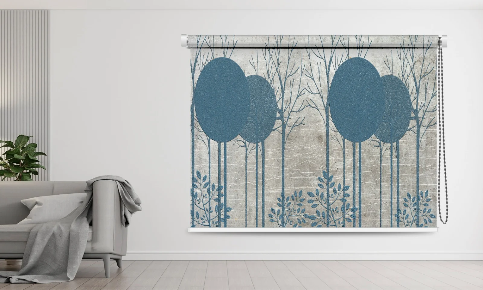 Nature-Inspired Abstract Roller Blind