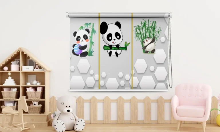 Panda-Themed Roller Blind - Custom Fit Window Blind with UV Protection (From ₹159/sq.ft) | Parker Window Blinds