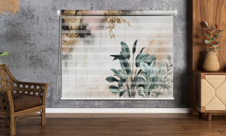 Tropical Elegance Zebra  Blind - Custom Fit Window Blind with UV Protection (From ₹159/sq.ft) | Parker Window Blinds
