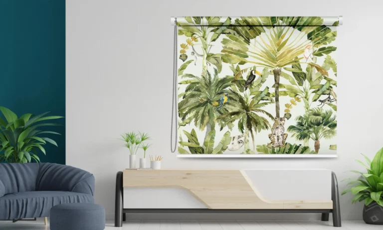 Tropical Paradise Roller Blind - Custom Fit Window Blind with UV Protection (From ₹159/sq.ft) | Parker Window Blinds