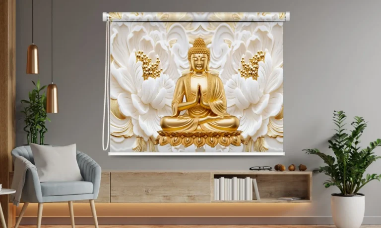 Premium Buddha Roller Blind - Custom Fit Window Blind with UV Protection (From ₹159/sq.ft) | Parker Window Blinds