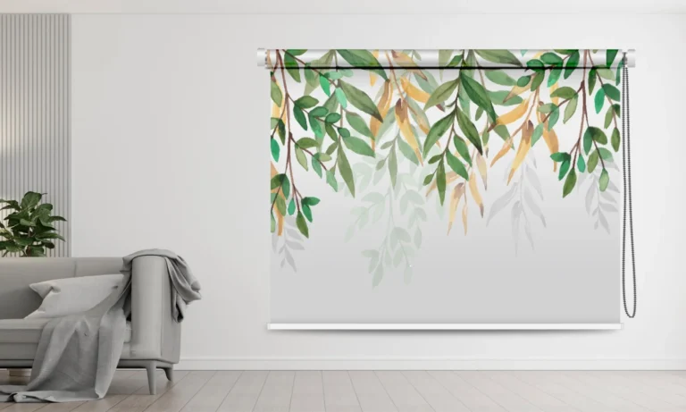 Botanical Watercolor Roller Blind - Custom Fit Window Blind with UV Protection (From ₹159/sq.ft) | Parker Window Blinds