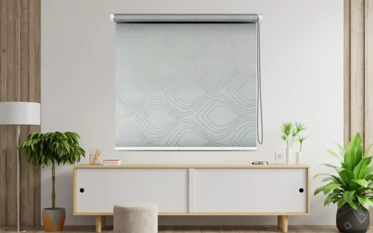 Modern Wave-Pattern Roller Blind - Custom Fit Window Blind with UV Protection (From ₹159/sq.ft) | Parker Window Blinds