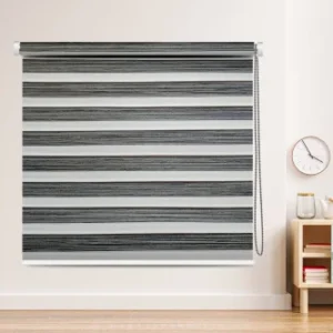 Pleated Blackout Roller Blind Light Filtering Window blind with Dual-Layer Design for Home & Office