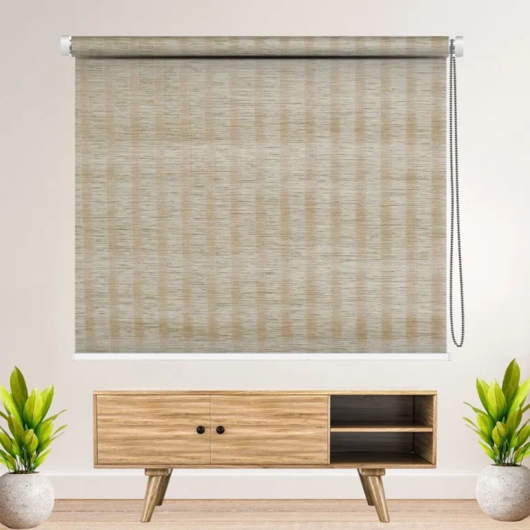 Natural Jute Roller Blinds for window - Custom Fit Window Blind with UV Protection (From ₹159/sq.ft) | Parker Window Blinds