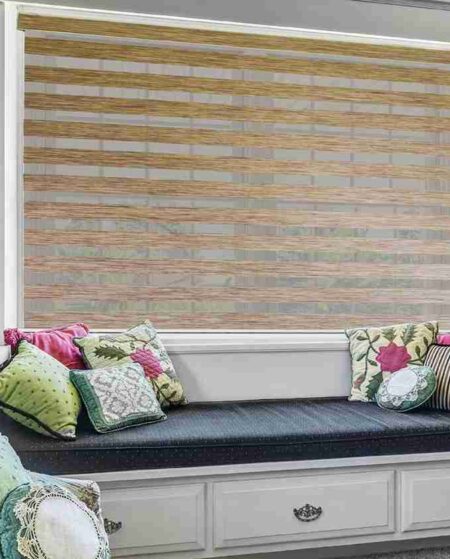 100% Polyester Zebra Window Blinds - Custom Fit Window Blind with UV Protection (From ₹159/sq.ft) | Parker Window Blinds