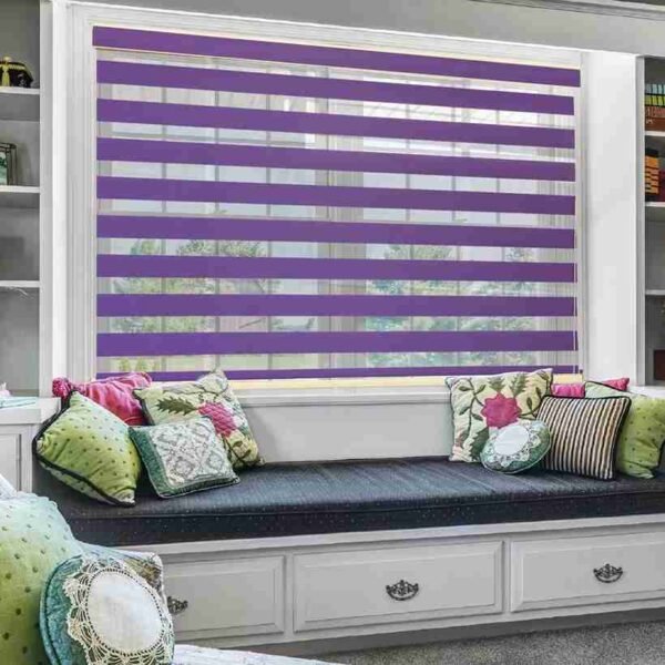 Polyester violet Color Zebra Roller Window Blinds