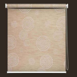 Circular Pattern lighter beige Roller Window Blind