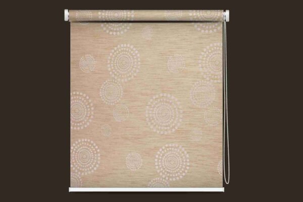 Circular Pattern lighter beige Roller Window Blind