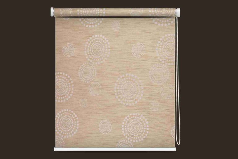 Dots Circular Pattern Roller Window Blinds - Custom Fit Window Blind with UV Protection (From ₹159/sq.ft) | Parker Window Blinds