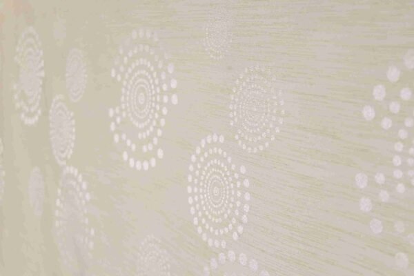 Circular Pattern Ivory color Roller Window Blind Fabric