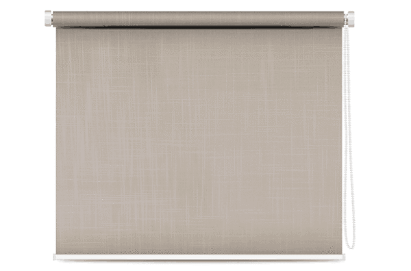 Classic Light Beige Textured Roller Blind with soft crosshatch texture and chain control, designed for light filtering and minimalist interior décor.