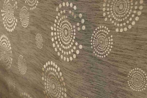 Circular Pattern Dark Beige Roller Window Blind Fabric