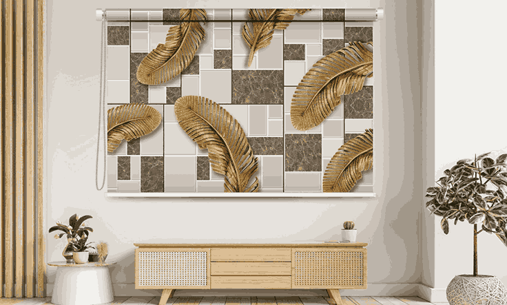 Golden Feather Roller window Blind