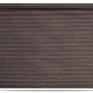 Dark brown pleated blinds with textured fabric and chain operation for light control and privacy.