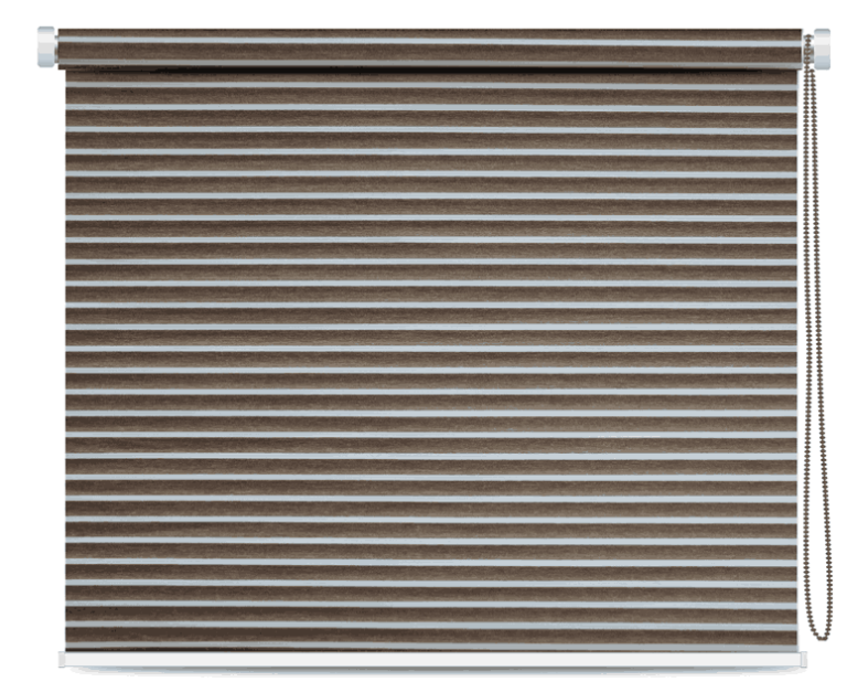 Warm brown and Soft beige Pleated Roller Window Blind - Custom Fit Window Blind with UV Protection (From ₹159/sq.ft) | Parker Window Blinds