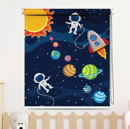 Cosmic Fun Roller Blind for Nursery & Playroom