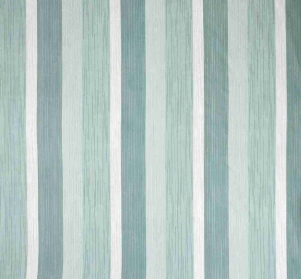 Aqua & White Vertical Stripes Super King Bedsheet closup image