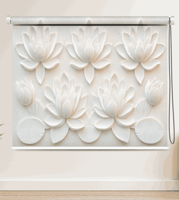 Embossed Floral Roller Blind