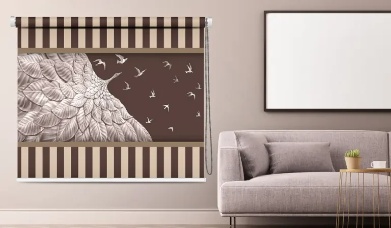 Flying Birds Design Roller Blind - Custom Fit Window Blind with UV Protection (From ₹159/sq.ft) | Parker Window Blinds
