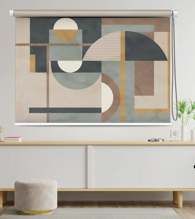 Geometric Minimalist Roller Blind