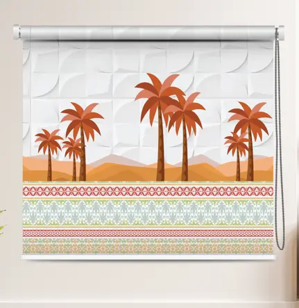 Palm Tree Desert Scene Roller Blind