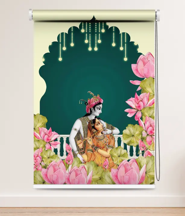 Radha Krishna Love Theme Roller Blind