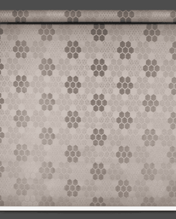 Designer blackout roller blinds with geometric patterns in beige tone premium window coverings for modern interiors