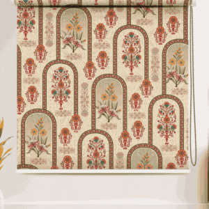 Mughal floral arch print blackout roller blind