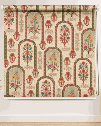 Mughal floral arch print blackout roller blind