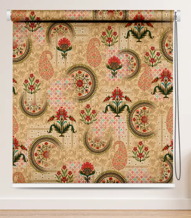 Traditional Indian Floral Paisley Heritage Roller Blind